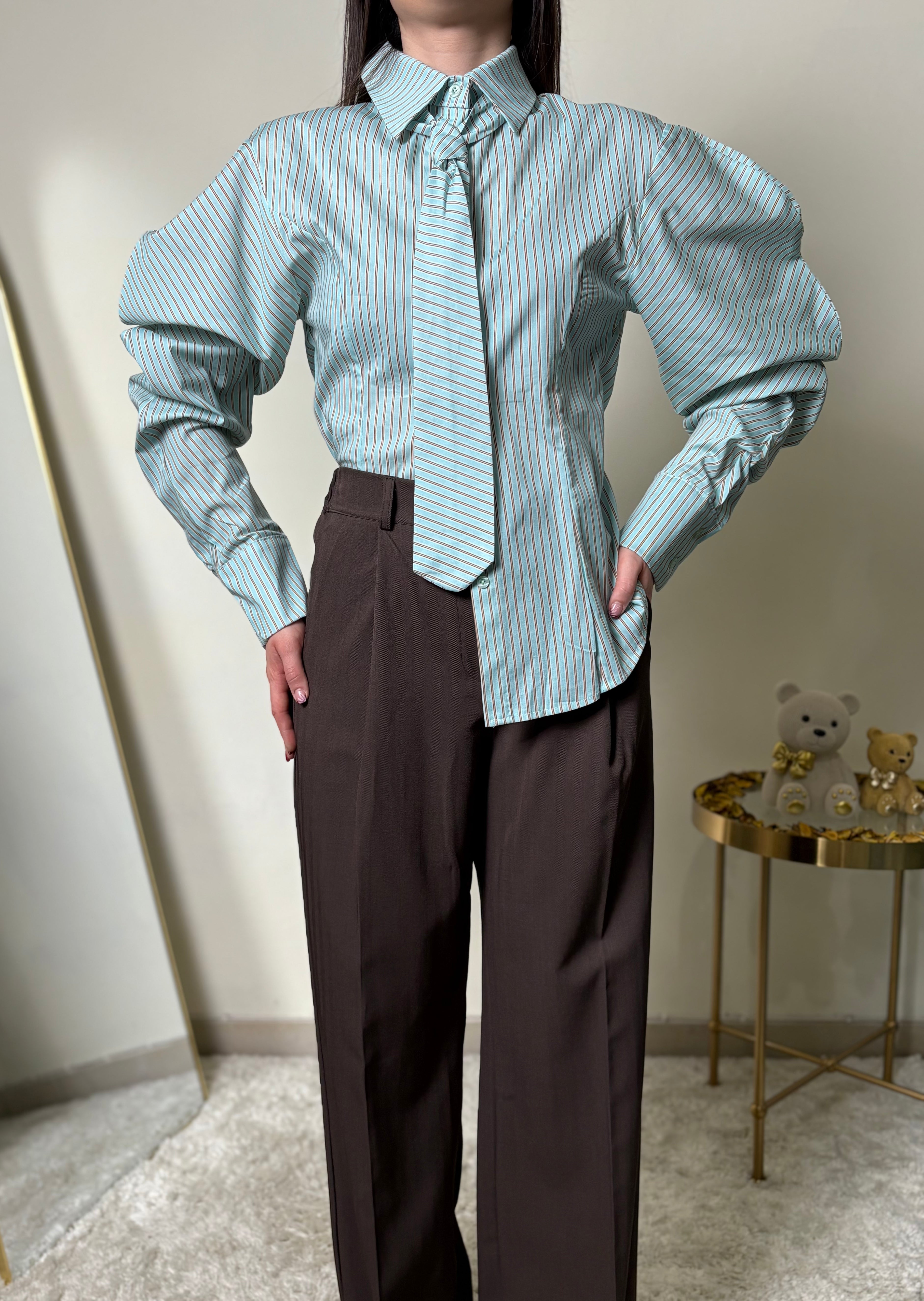 Camicia “Righe Brown”